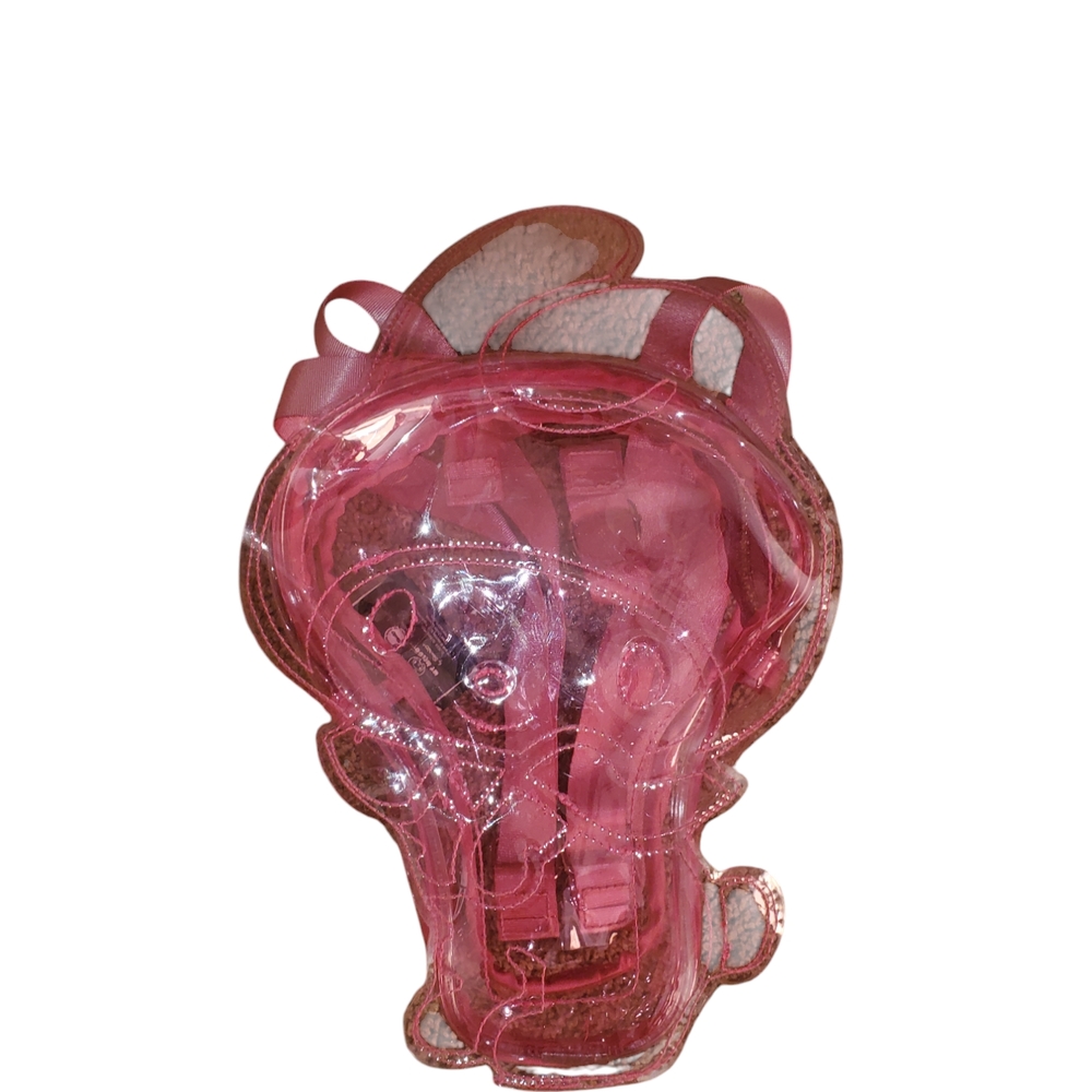 Stylish Pink Transparent Backpack - image 3